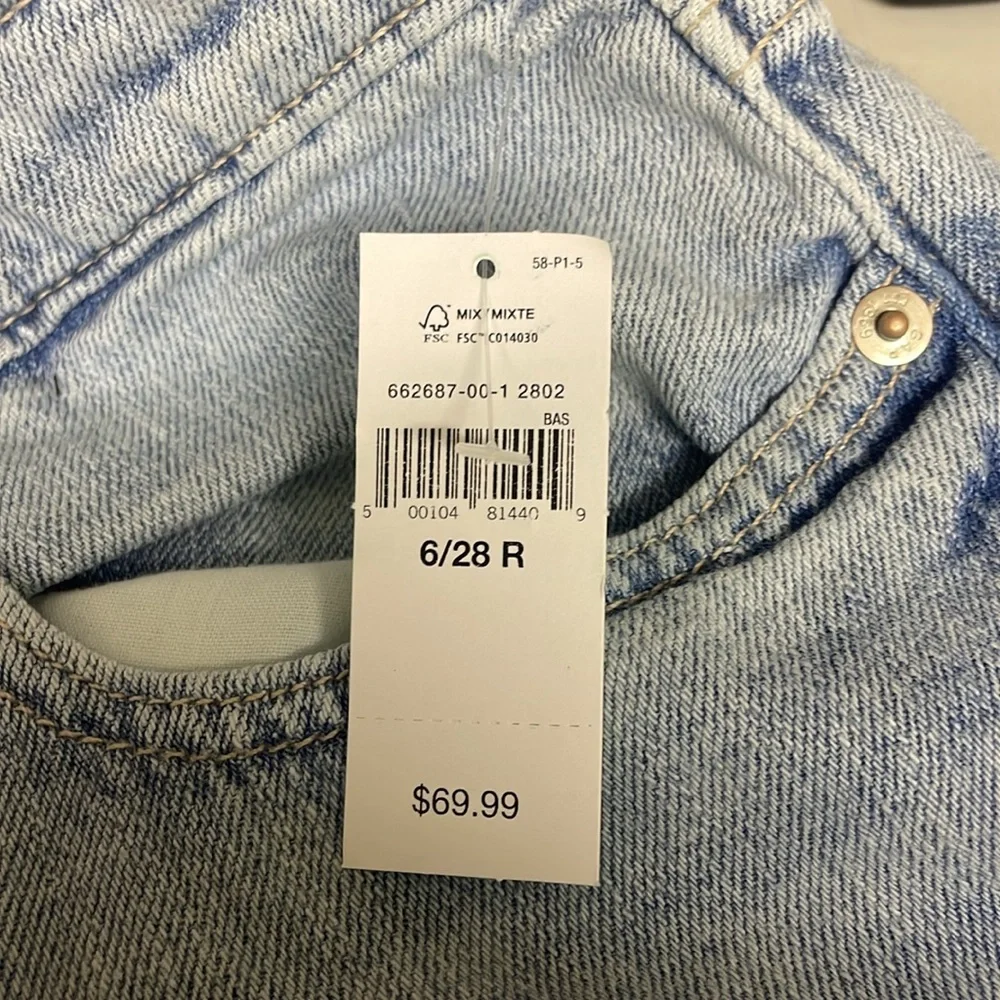 Gap denim women’s high rise wide leg jeans size 6/28 regular 100% cotton - Picture 9 of 10